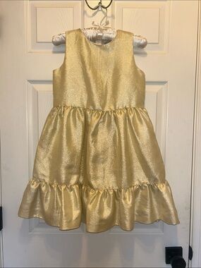 Gabby Girls’ Shimmering Champagne Party Dress